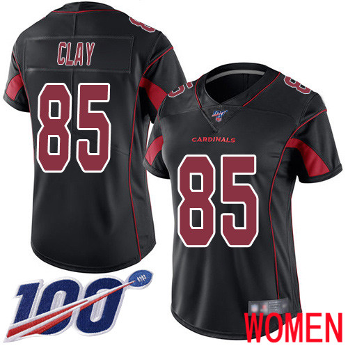 Arizona Cardinals Limited Black Women Charles Clay Jersey NFL Football 85 100th Season Rush Vapor Untouchable